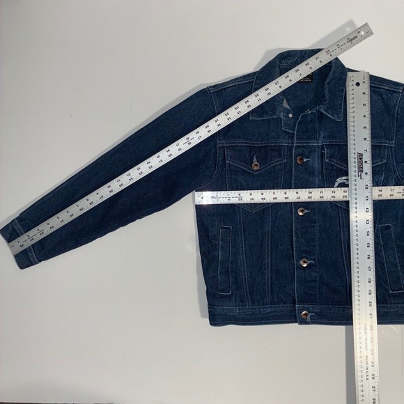 FUBU Y2K vintage 90s The Collection Denim Jacket Women's Medium Blue Jean - Picture 7 of 9